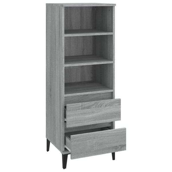 Aparador alto madera contrachapada gris Sonoma 40x36x110 cm M 4