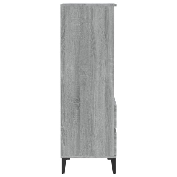 Aparador alto madera contrachapada gris Sonoma 40x36x110 cm M 5