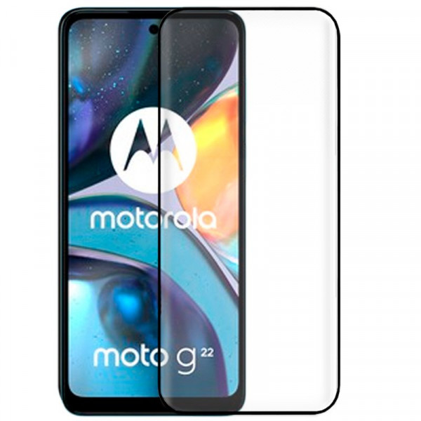 Protector Pantalla Cristal Templado COOL para Motorola Moto G22 (FULL 3D Negro) D
