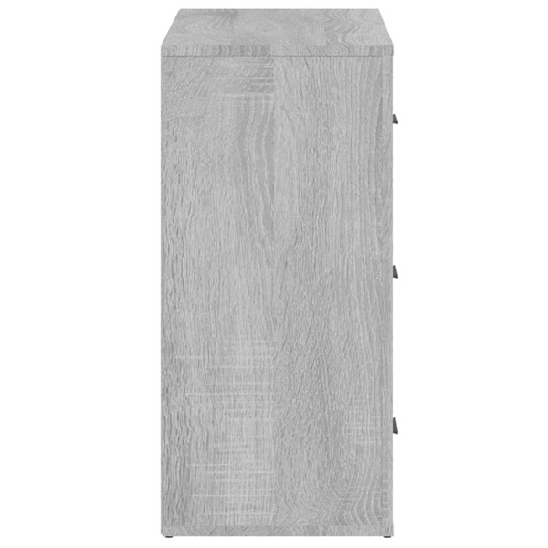 Aparador de madera contrachapada gris Sonoma 80x33x70 cm M 5