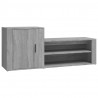 Mueble zapatero madera contrachapada gris Sonoma 130x35x54 cm 2