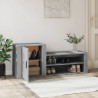 Mueble zapatero madera contrachapada gris Sonoma 130x35x54 cm 3