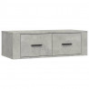 Mueble de TV colgante madera gris hormigón 80x36x25 cm 2