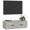 Mueble de TV colgante madera gris hormigón 80x36x25 cm 4