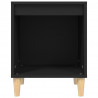 Mesita de noche madera contrachapada negro 40x35x50 cm 5