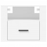 Mesita de noche de pared blanco 50x36x40 cm 5