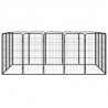 Parque p/ cães c/ 16 painéis 50x100 cm aço revestido a pó preto 2