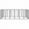 Parque p/ cães c/ 20 painéis 50x100 cm aço revestido a pó preto 2