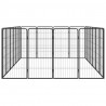 Parque p/ cães c/ 20 painéis 50x100 cm aço revestido a pó preto 4