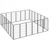 Parque p/ cães c/ 24 painéis 50x100 cm aço revestido a pó preto 3