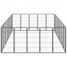 Parque p/ cães c/ 24 painéis 50x100 cm aço revestido a pó preto 4