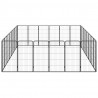Parque p/ cães c/ 28 painéis 50x100 cm aço revestido a pó preto 4