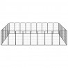 Jaula perros 32 paneles acero recubierto polvo negro 50x100 cm 2