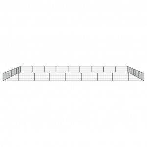 Parque p/ cães c/ 32 painéis 100x50 cm aço revestido a pó preto H