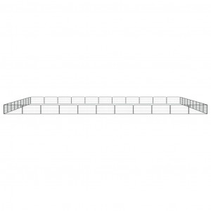 Parque p/ cães c/ 40 painéis 100x50 cm aço revestido a pó preto H