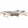 Sofá cama extraíble madera maciza de pino 2x(90x190) cm 3