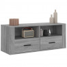 Mueble de TV madera contrachapada gris Sonoma 100x35x40 cm 4