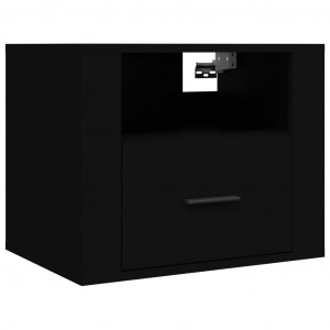Mesa de cabeceira de parede 50x36x40 cm preto H