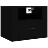 Mesa de cabeceira de parede 50x36x40 cm preto 2