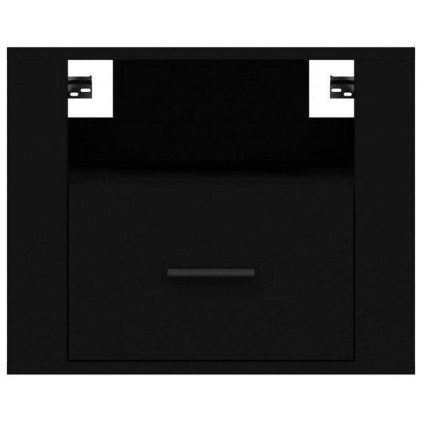 Mesa de cabeceira de parede 50x36x40 cm preto M 5