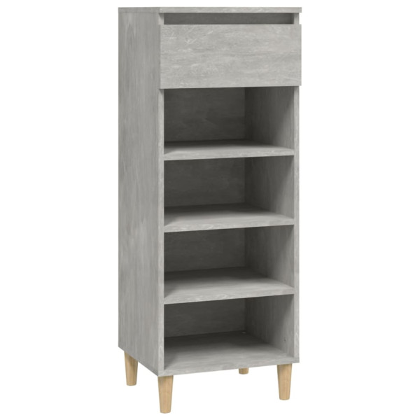 Mueble zapatero madera contrachapada gris hormigón 40x36x105 cm M 2