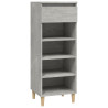 Mueble zapatero madera contrachapada gris hormigón 40x36x105 cm 2