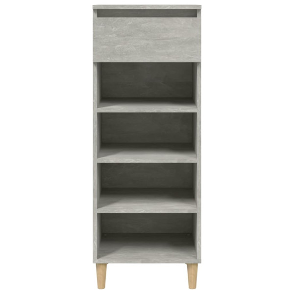 Mueble zapatero madera contrachapada gris hormigón 40x36x105 cm M 3