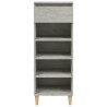 Mueble zapatero madera contrachapada gris hormigón 40x36x105 cm 3