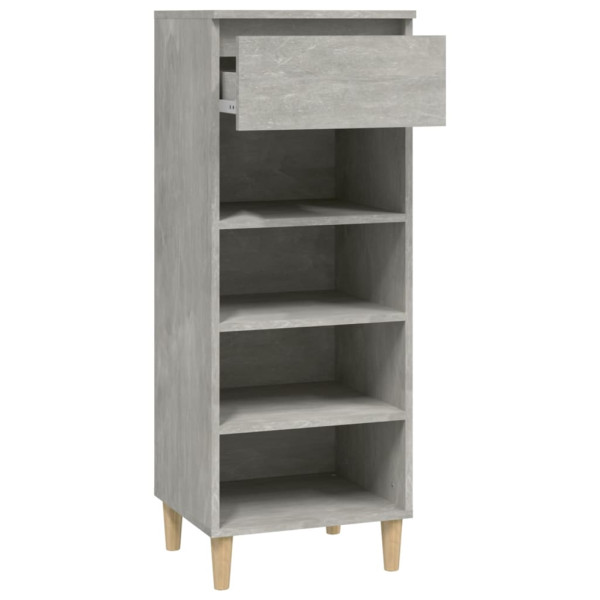 Mueble zapatero madera contrachapada gris hormigón 40x36x105 cm M 4