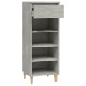 Mueble zapatero madera contrachapada gris hormigón 40x36x105 cm 4
