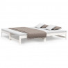 Sofá-cama de puxar 2x(90x200) cm pinho maciço branco 2