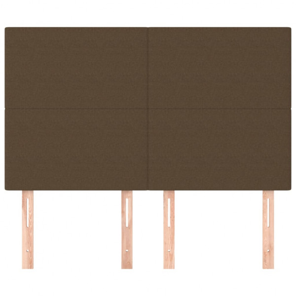 Cabeceros 4 unidades tela marrón oscuro 72x5x78/88 cm M 3