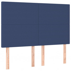 Cabeceira de cama 4 pcs tecido 72x5x78/88 cm azul H