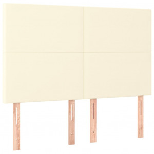 Cabeceira de cama 4 pcs couro artificial 72x5x78/88 cm creme H