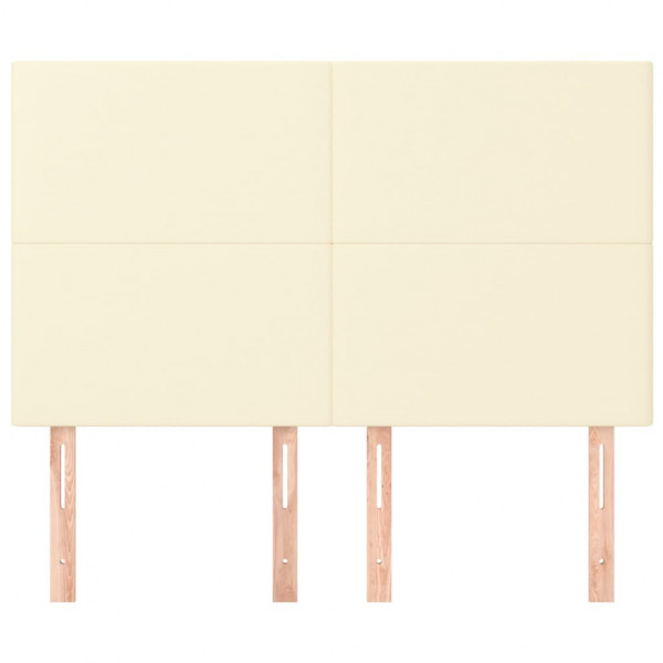 Cabeceira de cama 4 pcs couro artificial 72x5x78/88 cm creme M 3