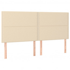 Cabeceira de cama 4 pcs tecido 90x5x78/88 cm creme H
