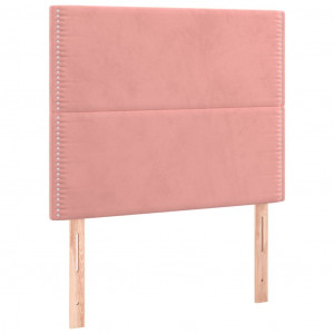 Cabeceira de cama 2 pcs veludo 80x5x78/88 cm rosa H
