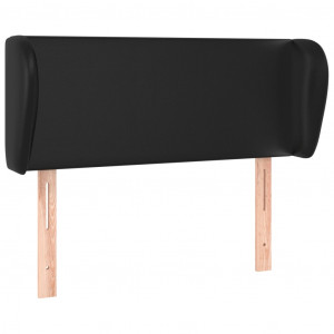 Cabeceira de cama c/ abas couro artificial 93x23x78/88 cm preto H