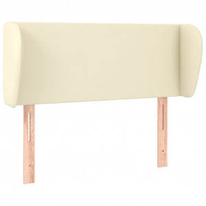 Cabeça de couro sintético creme 93x23x78/88 cm H