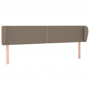 Cabeceira cama abas tecido 183x23x78/88 cm cinzento-acastanhado H