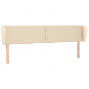 Cabeceira de cama c/ abas tecido 203x23x78/88 cm creme H