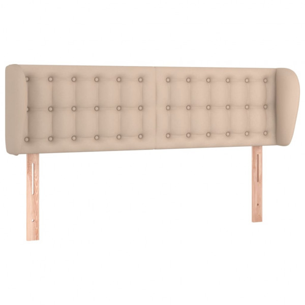 Cabecero de cuero sintético color capuchino 147x23x78/88 cm M 2