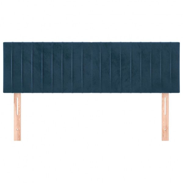 Cabeceros 2 unidades terciopelo azul oscuro 72x5x78/88 cm M 3