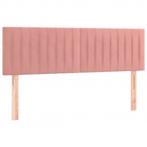 Cabeceira de cama 2 pcs veludo 72x5x78/88 cm rosa H