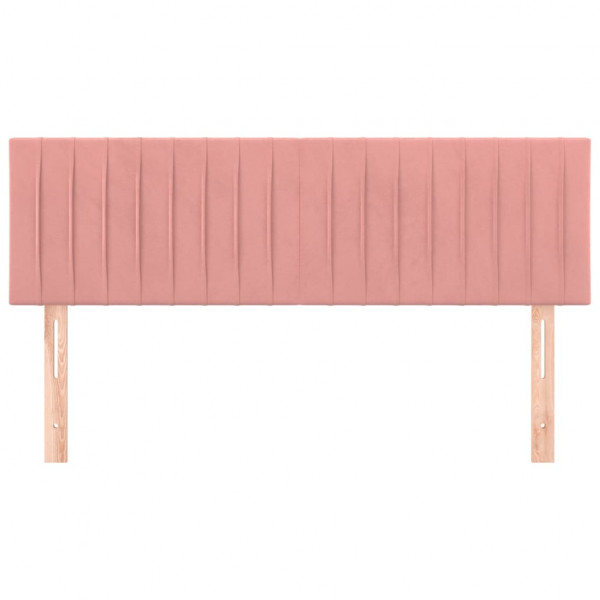 Cabeceros 2 unidades terciopelo rosa 72x5x78/88 cm M 3