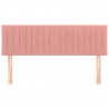 Cabeceros 2 unidades terciopelo rosa 72x5x78/88 cm 3
