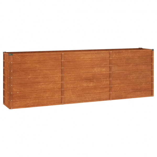 Arriate oxidado de acero corten 240x40x77 cm M 3