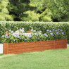 Canteiro de jardim 320x40x45 cm aço corten cor enferrujado 1