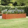 Arriate oxidado de acero corten 240x80x45 cm 1