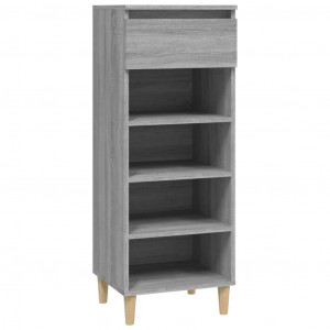 Mueble zapatero madera contrachapada gris Sonoma 40x36x105 cm H